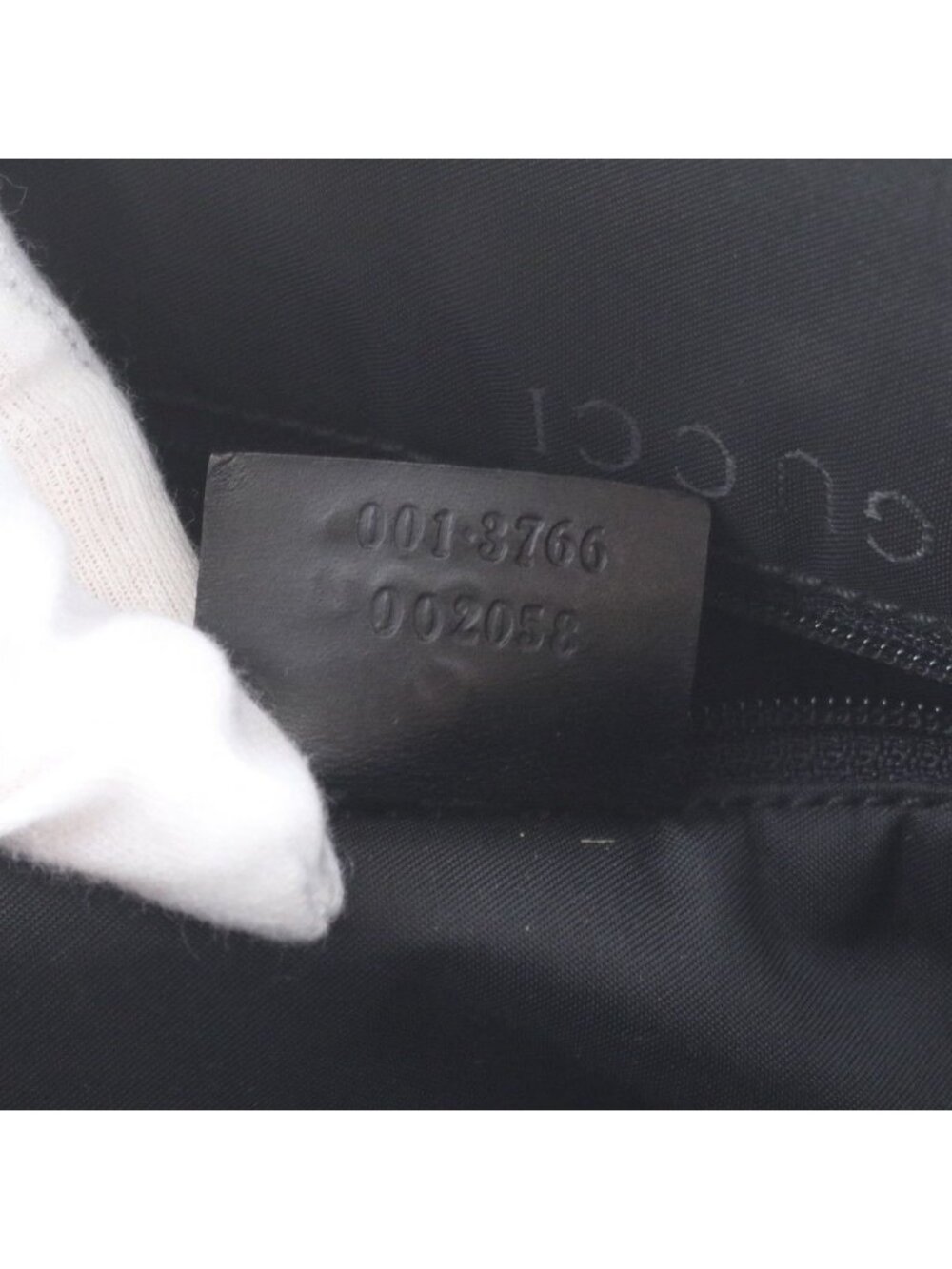 Gucci 001 Leather Shoulder Bag Black Tote Hand Eie - Picture 9 of 9